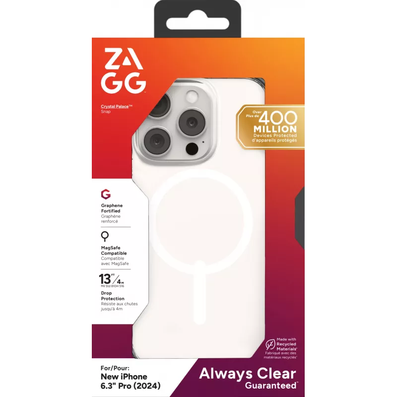 ZAGG Cases Crystal Palace Snap Apple iPhone 16 Pro kirkas