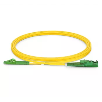 Kuitupatchkaapeli EQUIP E2000/APC - LC/APC 5,00 m SM Duplex OS2 keltainen
