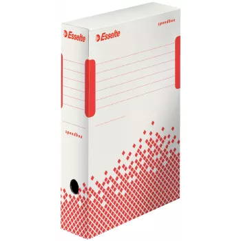 Esselte arkistolaatikko Speedbox FSC® 80 mm, paperi, valkoinen, A4, vaaka-/pystyasento, 80 mm, 250 mm