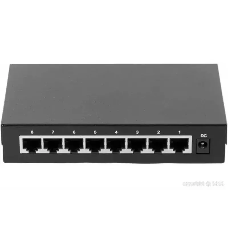 Hallitsematon kytkin Dexlan 891008 8 porttia Gigabit Ethernet musta