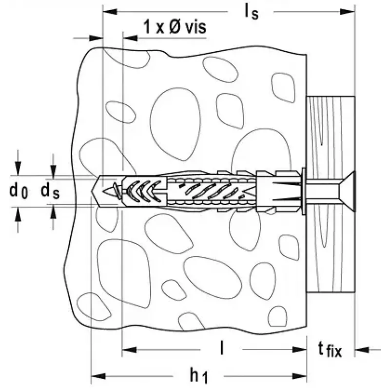 Yleisproppu Fischer UX 5 x 30 R reunalla