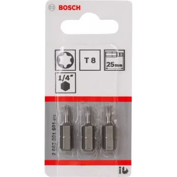 Ruuvimeisselin kärki Bosch 2607001601 T8 erittäin kova 3 kpl 25 mm