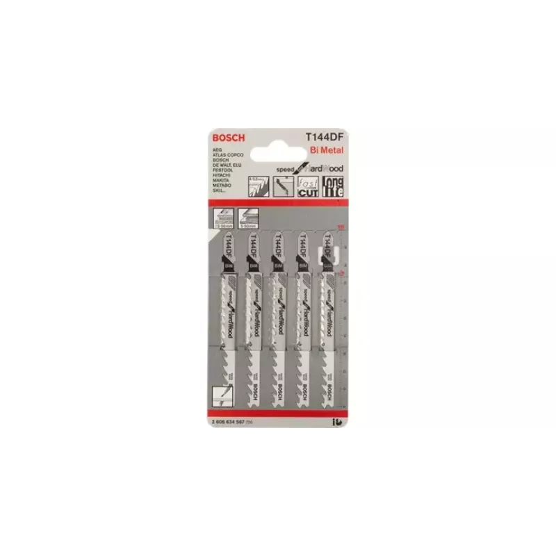 Bosch T 144 DF Speed pistosahan terät kovalle puulle
