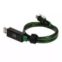 USB A/Lightning-kaapeli RealPower 0,75 m musta vihreä