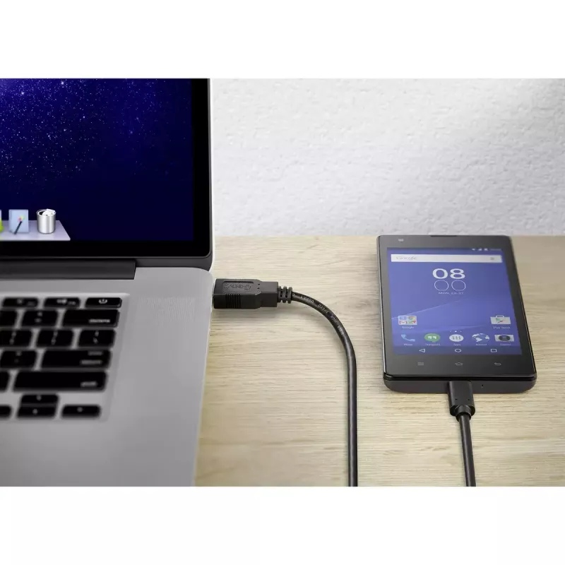 USB-kaapeli Conrad Renkforce 1460360 USB 3.2 Gen 2 1m USB A USB C musta