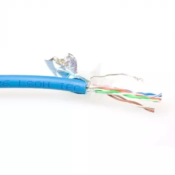 Verkkokaapeli ACT CAT5E F/UTP LSZH säie sininen 100 m