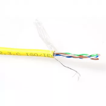 Verkkokaapeli ACT CAT5E F/UTP LSZH säie keltainen 100 m