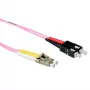 ACT 10 metriä LSZH multimode 50/125 OM4 kuitu-patch-kaapeli duplex LC- ja SC-liittimillä