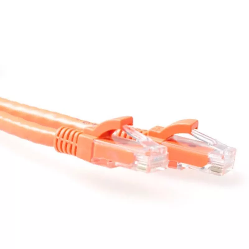 ACT oranssi 1 metri U/UTP CAT6A patch-kaapeli snagless RJ45-liittimillä