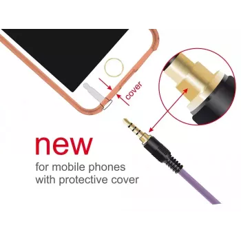 Audiokaapeli 3,5 mm DeLOCK 85599 2 m violetti