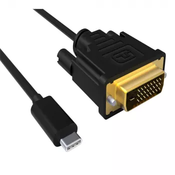 ACT USB Type-C - DVI-uros muunnoskaapeli 4K/30Hz, 2 metriä