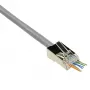 ACT RJ45 (8P/8C) CAT6 easyconnect suojattu modulaariliitin pyöreälle kaapelille, jossa jäykät tai taipuisat johtimet
