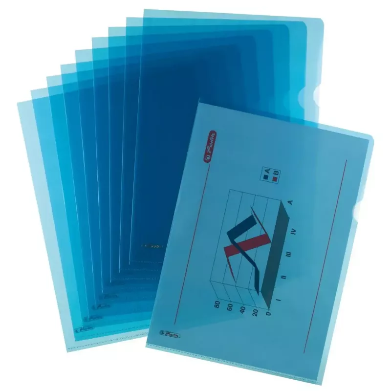 Kansio polypropeeni (PP) Herlitz 50009107 sininen A4
