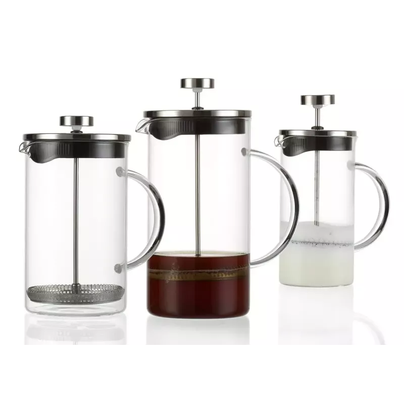French Press Ritzenhoff & Breker Rio 0,8 l musta hopea läpinäkyvä