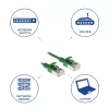 ACT vihreä 5 m LSZH U/FTP CAT6A DataCenter Slimline -verkkokaapeli snagless RJ45-liittimillä