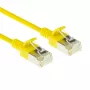 ACT keltainen 3 metrin LSZH U/FTP CAT6A Datacenter Slimline -verkkokaapeli snagless RJ45-liittimillä