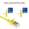 ACT keltainen 3 metrin LSZH U/FTP CAT6A Datacenter Slimline -verkkokaapeli snagless RJ45-liittimillä