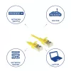 ACT keltainen 3 metrin LSZH U/FTP CAT6A Datacenter Slimline -verkkokaapeli snagless RJ45-liittimillä
