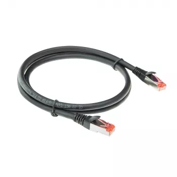 ACT musta 3 metrin CAT6A U/FTP PVC erittäin joustava sotkeutumaton verkkokaapeli snagless RJ45-liittimillä