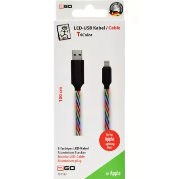 2GO 797147 Lightning-kaapeli 1 m monivärinen