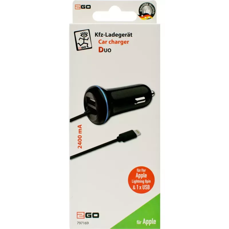 2GO 797169 autolaturi mobiililaitteille, musta