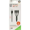 2GO 797155 Lightning-kaapeli 1,5 m musta USB B USB C Micro-USB B