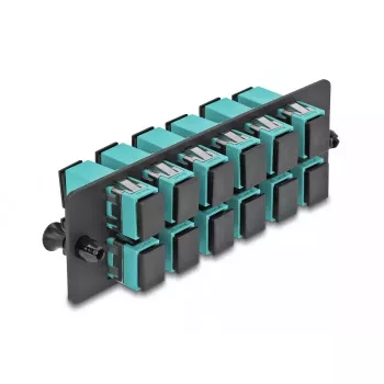 DeLOCK kuituadapteripaneeli SC Simplex OM4 12 porttia aqua