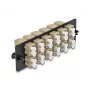 DeLOCK kuituadapterilevy LC Duplex OM1 OM2 12 porttia beige