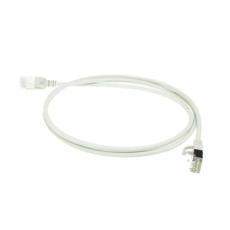 ACT harmaa 7 metrin LSZH U/FTP CAT6A datakeskuksen Slimline-patchkaapeli snagless RJ45-liittimillä