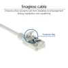 ACT harmaa 7 metrin LSZH U/FTP CAT6A datakeskuksen Slimline-patchkaapeli snagless RJ45-liittimillä
