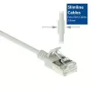 ACT harmaa 10 m LSZH U/FTP CAT6A datakeskuksen Slimline-patchkaapeli ilman lukituskynsiä RJ45-liittimillä