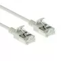 ACT harmaa 10 m LSZH U/FTP CAT6A datakeskuksen Slimline-patchkaapeli ilman lukituskynsiä RJ45-liittimillä
