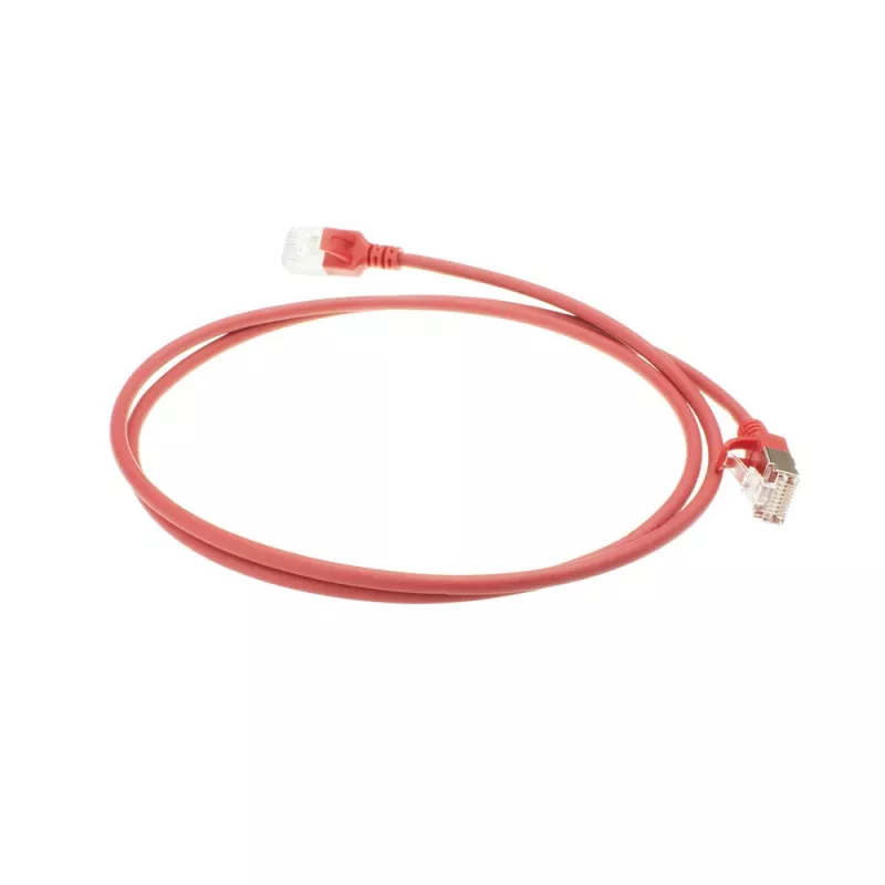 ACT punainen 10 m LSZH U/FTP CAT6A datakeskuksen Slimline-patchkaapeli RJ45-liittimillä