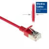 ACT punainen 10 m LSZH U/FTP CAT6A datakeskuksen Slimline-patchkaapeli RJ45-liittimillä