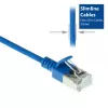 ACT sininen 7 m LSZH U/FTP CAT6A datakeskuksen Slimline-patchkaapeli lukituskynsien suojalla ja RJ45-liittimillä