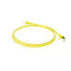 ACT keltainen 7 metrin LSZH U/FTP CAT6A datakeskuksen Slimline-patchkaapeli lukituskynsien suojalla ja RJ45-liittimillä