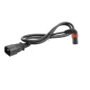 ACT virtakaapeli C14 - C13 IEC Lock (ylöspäin taivutettu) musta 3 m, PC2051