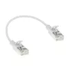 ACT valkoinen 0,5 m LSZH U/FTP CAT6A datakeskuksen Slimline-patchkaapeli ilman lukituskynsiä RJ45-liittimillä