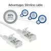 ACT valkoinen 2 metrin LSZH U/FTP CAT6A datakeskuksen Slimline-patchkaapeli RJ45