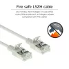 ACT harmaa 0,15 metrin LSZH U/FTP CAT6A datakeskuksen Slimline-patchkaapeli lukituskynsien suojalla RJ45-liittimillä