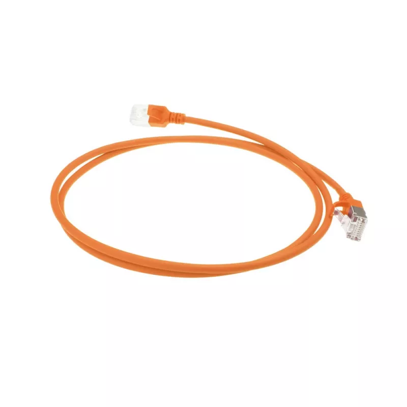 ACT oranssi 5 m LSZH U/FTP CAT6A datacenter-slimline-patchkaapeli, RJ45-liittimillä