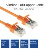 ACT oranssi 10 m LSZH U/FTP CAT6A datacenter-slimline-patchkaapeli, rastnasenfrei, RJ45-liittimillä