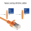 ACT oranssi 1,5 m LSZH U/FTP CAT6A datacenter-slimline-patchkaapeli, RJ45-liittimillä, rastnasenfest