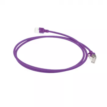 ACT violetti 10 m LSZH U/FTP CAT6A datacenter-slimline-patchkaapeli, rastnasenfrei, RJ45-liittimillä
