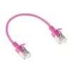 ACT pinkki 0,5 m LSZH U/FTP CAT6A datacenter-slimline-patchkaapeli, snagless, RJ45-liittimillä