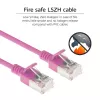 ACT pinkki 2 m LSZH U/FTP CAT6A datacenter-slimline-patchkaapeli, snagless, RJ45-liittimillä