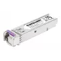Intellinet Gigabit Fiber WDM Bi-Directional SFP optinen lähetin-vastaanotinmoduuli 1000Base-BX-U (LC) yksimuotoportti, 80 km, BiDi WDM (RX1550/TX1490), MSA-yhteensopiva maksimaaliseen yhteensopivuuteen, hopea