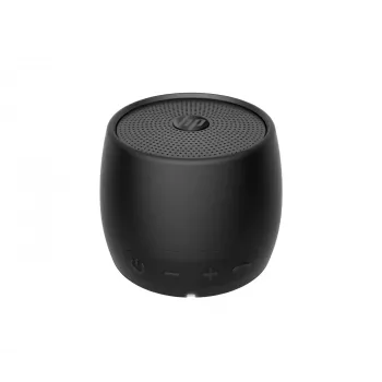 HP musta Bluetooth-kaiutin 360, johdollinen & langaton, mono kannettava kaiutin, musta, sylinteri, painikkeet, yleiskäyttöinen