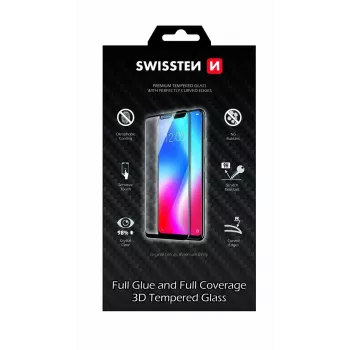 Karkaistu näytönsuoja SWISSTEN 3D Full Glue Samsung Galaxy S20 Ultra — koko pinnan peittävä, musta