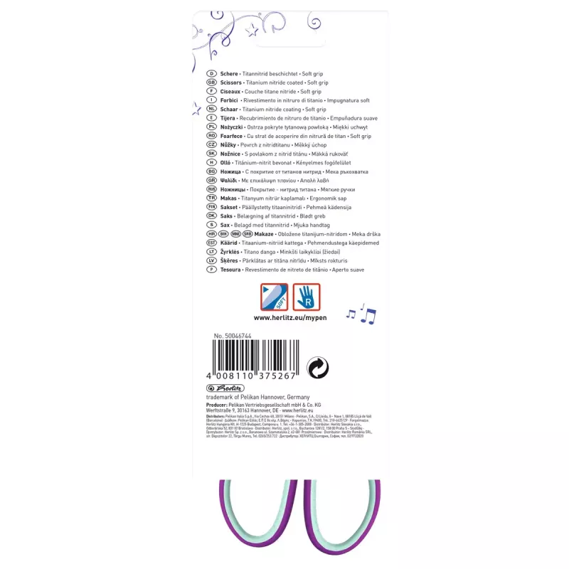 Yksittäinen kynä Herlitz my.pen Straight Cut minttu violetti